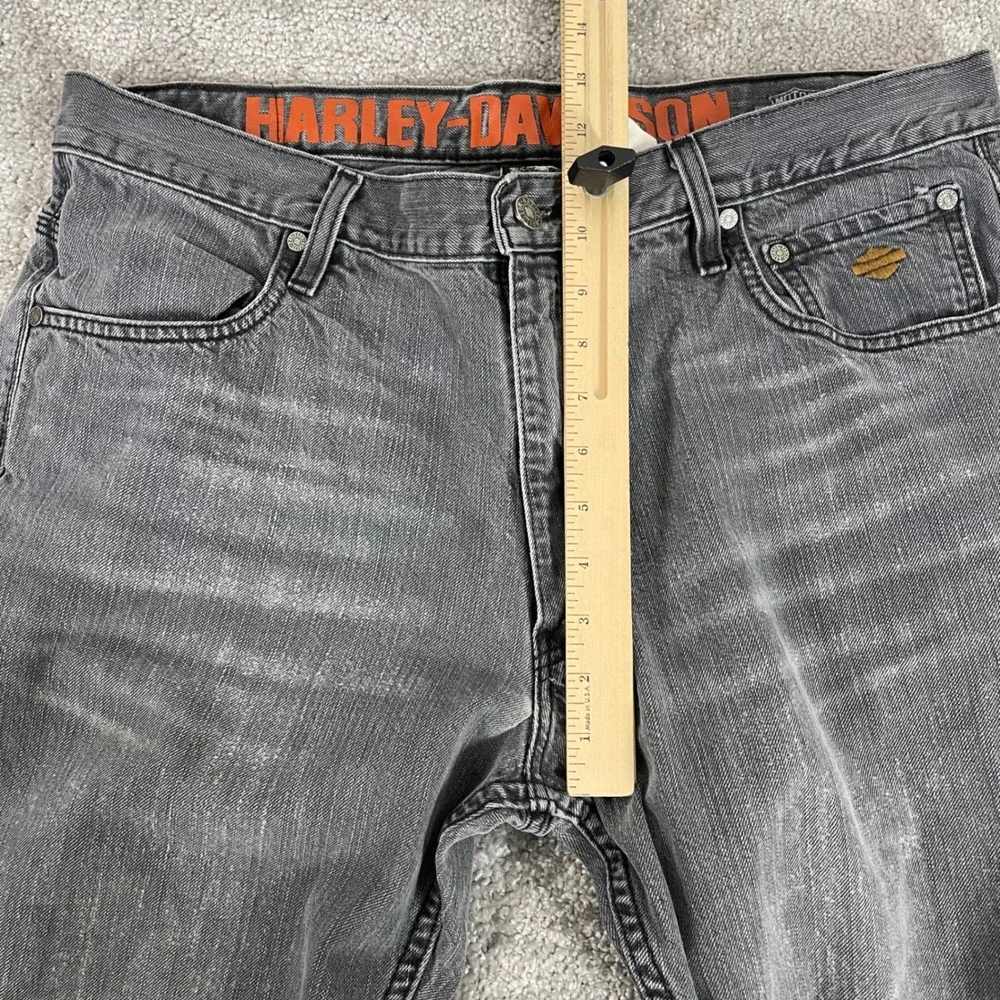 Harley Davidson Jeans Mens 36 x 31 Straight Faded Y2K Biker Moto (Tag 36x34)